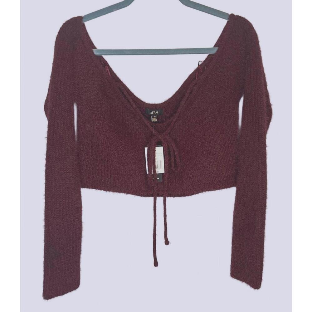 NWT AFRM Distressed Cropped Sweater Cybercore • Grunge • Edgy Streetwear